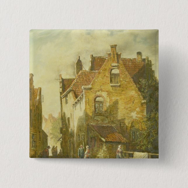 Street Scene 2 Inch Square Button (Front)
