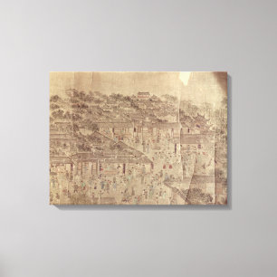 Street scene, Chinese, Ming Dynasty Canvas Print