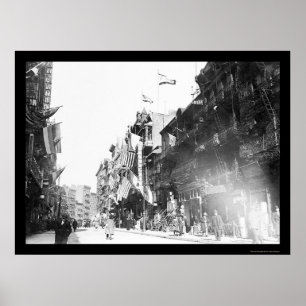 Street Scene in Chinatown, New York City 1913 Poster