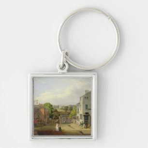 Street Scene in Chorley, Lancashire, with a View o Keychain