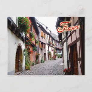 Street scene in Eguisheim, France Postcard