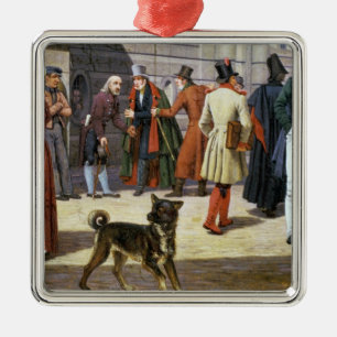 Street Scene in Stockholm Metal Ornament