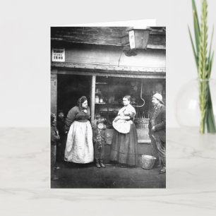 Street scene in Victorian London Card
