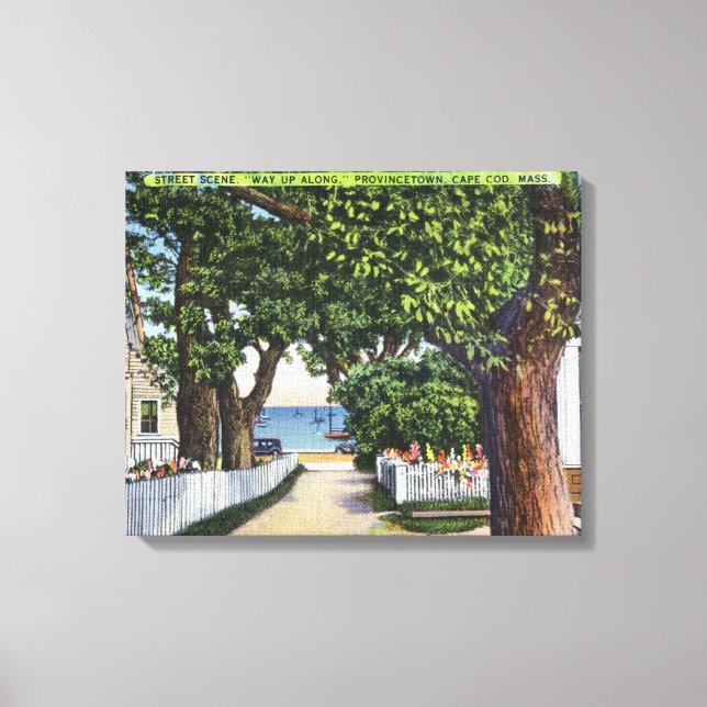 Street Scene of Residences Canvas Print (Front)