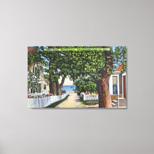 Street Scene of Residences Canvas Print