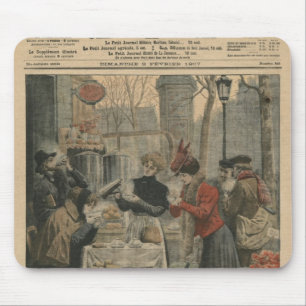 Street scenes of Paris breakfast in open air Mouse Pad