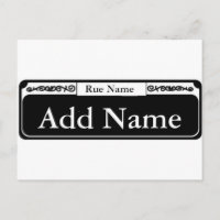 Street Sign Blank, Add Name, Rue Name