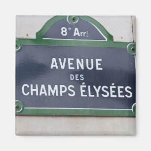 Street sign of Paris Magnet