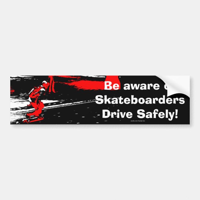 Street Skater  -  Skateboarder Bumper Sticker (Front)