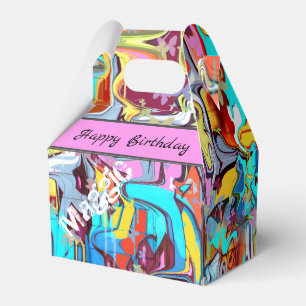 Street style artwork favor box