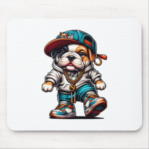 Street Style Bulldog Mouse Pad