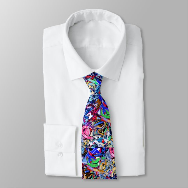 Street style graffiti  tie (Tied)