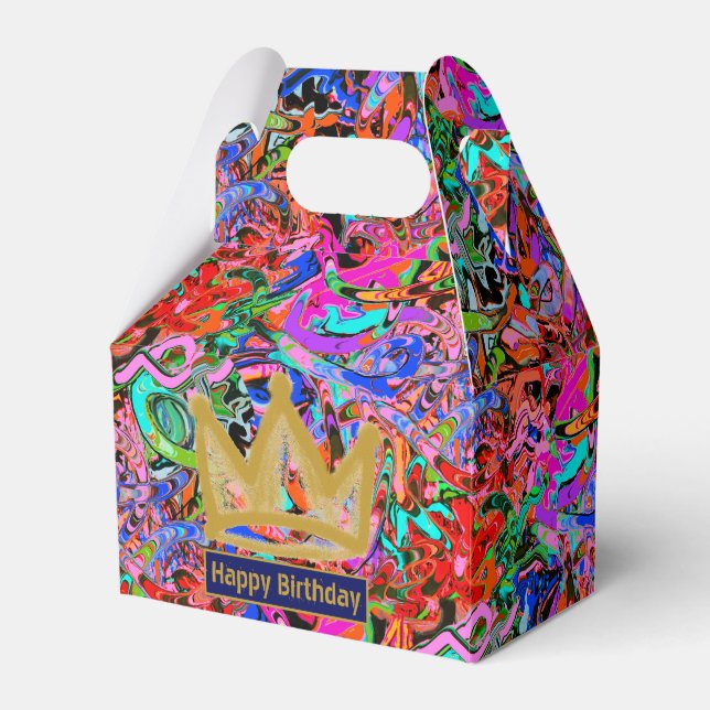Street style graffiti with crown  favor box (Front Side)