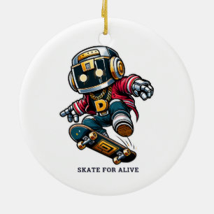 Street Style Skate Series Ceramic Ornament