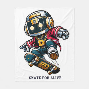 Street Style Skate Series Fleece Blanket