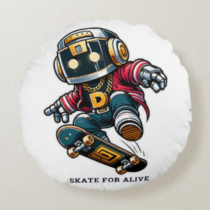Street Style Skate Series Round Pillow