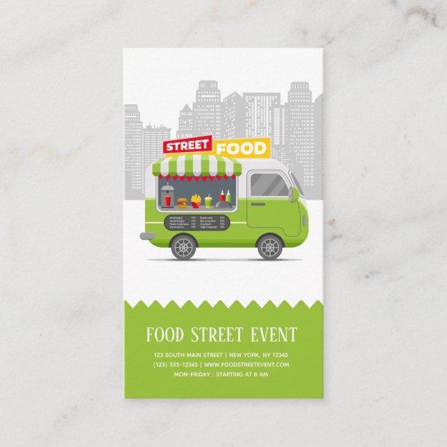Street Truck food Business Card (Front)