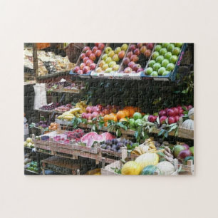 Street Vendor, Italian Fruit Market Jigsaw Puzzle