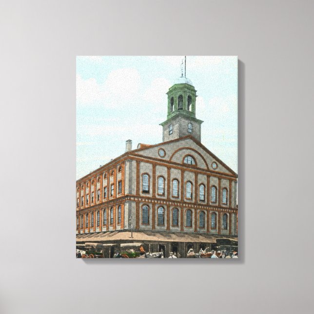 Street View of the Faneuil Hall Canvas Print (Front)