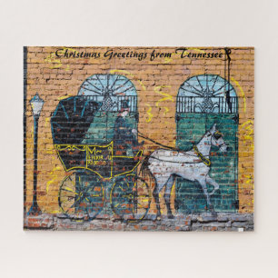 Street Wall Mural Tennessee. Christmas Greetings Jigsaw Puzzle