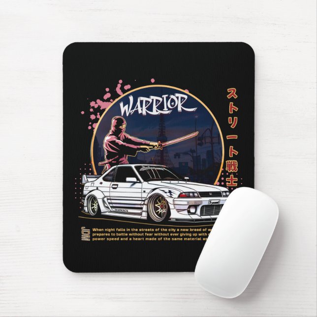 Street Warrior Samurai - Skyline Driver Mouse Pad (With Mouse)