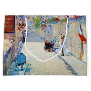 Street with French Flags, Manet Large Gift Bag