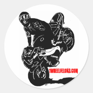 Streetbike stunt stickers F-U, 1wheelfelons.com