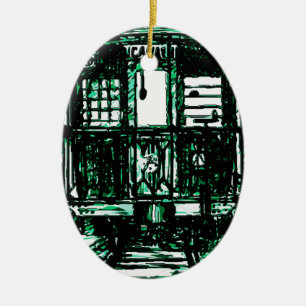 Streetcar In New Orleans Ceramic Ornament