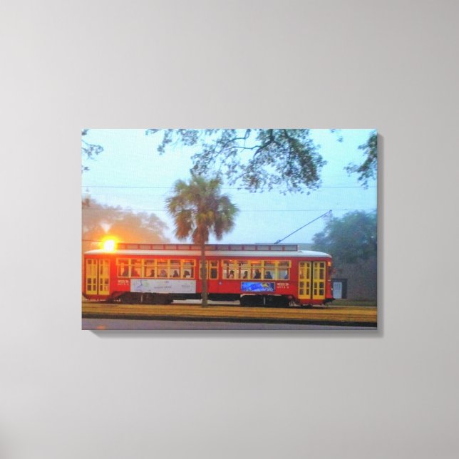 Streetcar, Off to Work Canvas Print (Front)