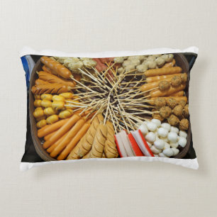 streetfood from a asian market accent pillow