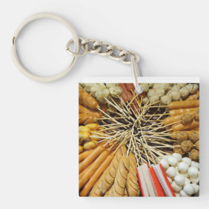 streetfood from a asian market keychain