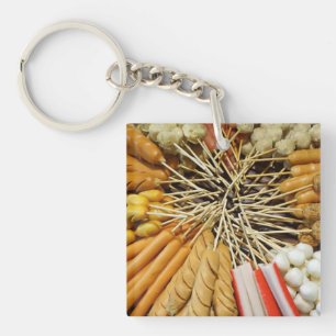 streetfood from a asian market keychain