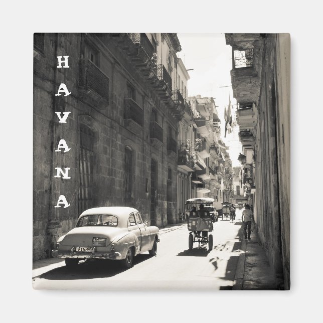 Streets of Havana, Cuba Magnet (Front)