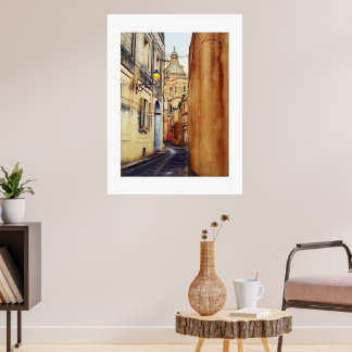 Streets of Malta Digital Wall Art Poster