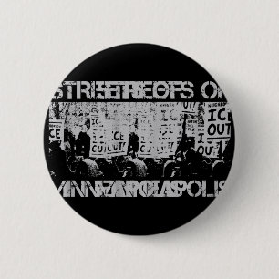 Streets Of Minneapolis Right Now, Ice Out T-shirt. 2 Inch Round Button