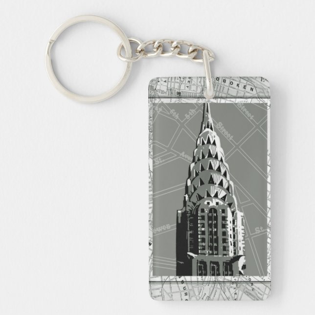 Streets of New York with Empire State Building Keychain (Front)
