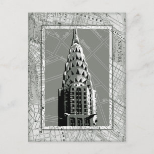 Streets of New York with Empire State Building Postcard