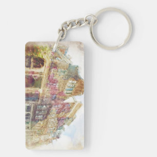 Streets of Old Amsterdam Keychain