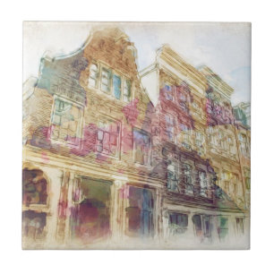 Streets of Old Amsterdam Tile