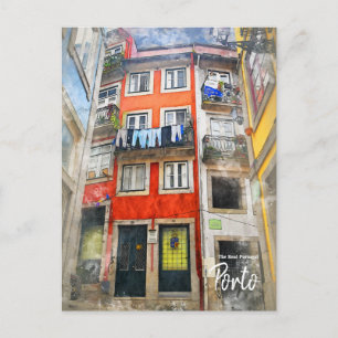 Streets of Porto- Portugal Postcard