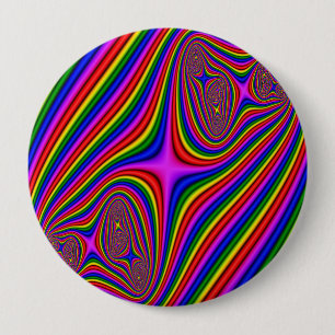 Streifen in Farben 4 Inch Round Button