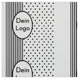 Streifen Punkte Medaillon für eigenes Logo Initial Fabric