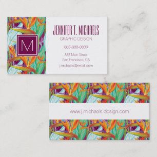 Strelitzia Pattern Business Card