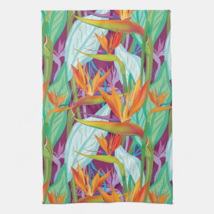 Strelitzia Pattern Kitchen Towel