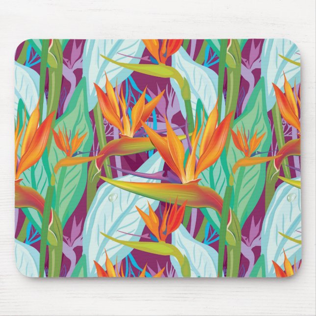 Strelitzia Pattern Mouse Pad (Front)