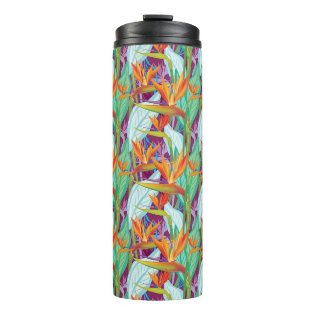 Strelitzia Pattern Thermal Tumbler (Front)