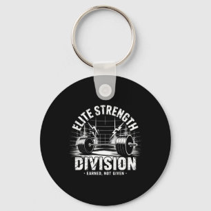 Strenght Division Deadlift Club Gym Weightlifting  Keychain