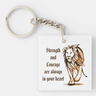 Strength and Courage Keychain