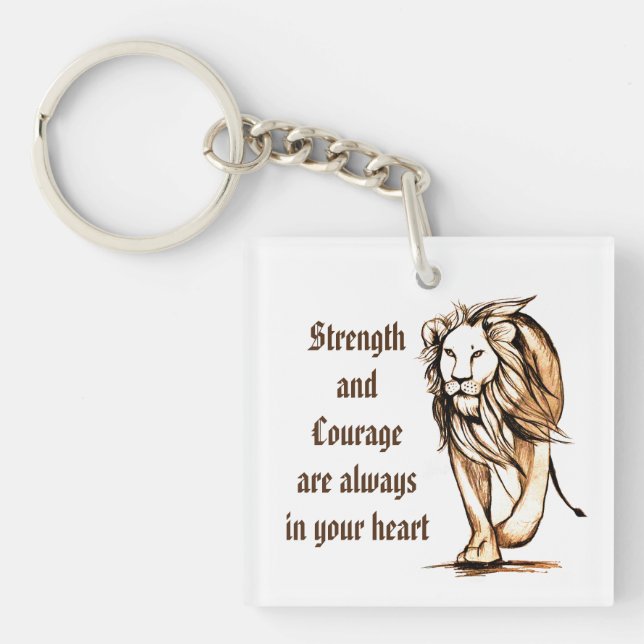 Strength and Courage Keychain (Front)