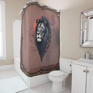 Strength and delicacy united, a black lion